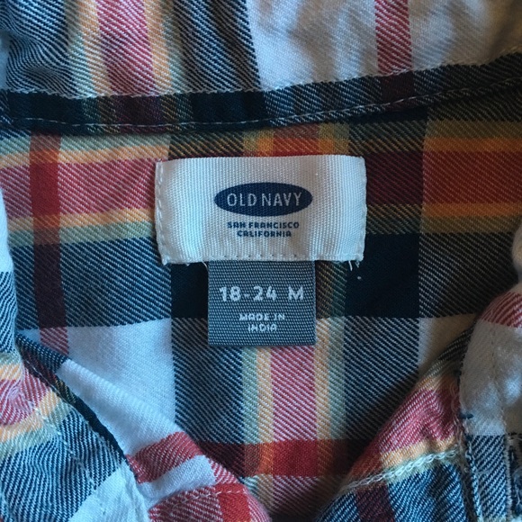 Old Navy Button Down Plaid - Picture 2 of 3